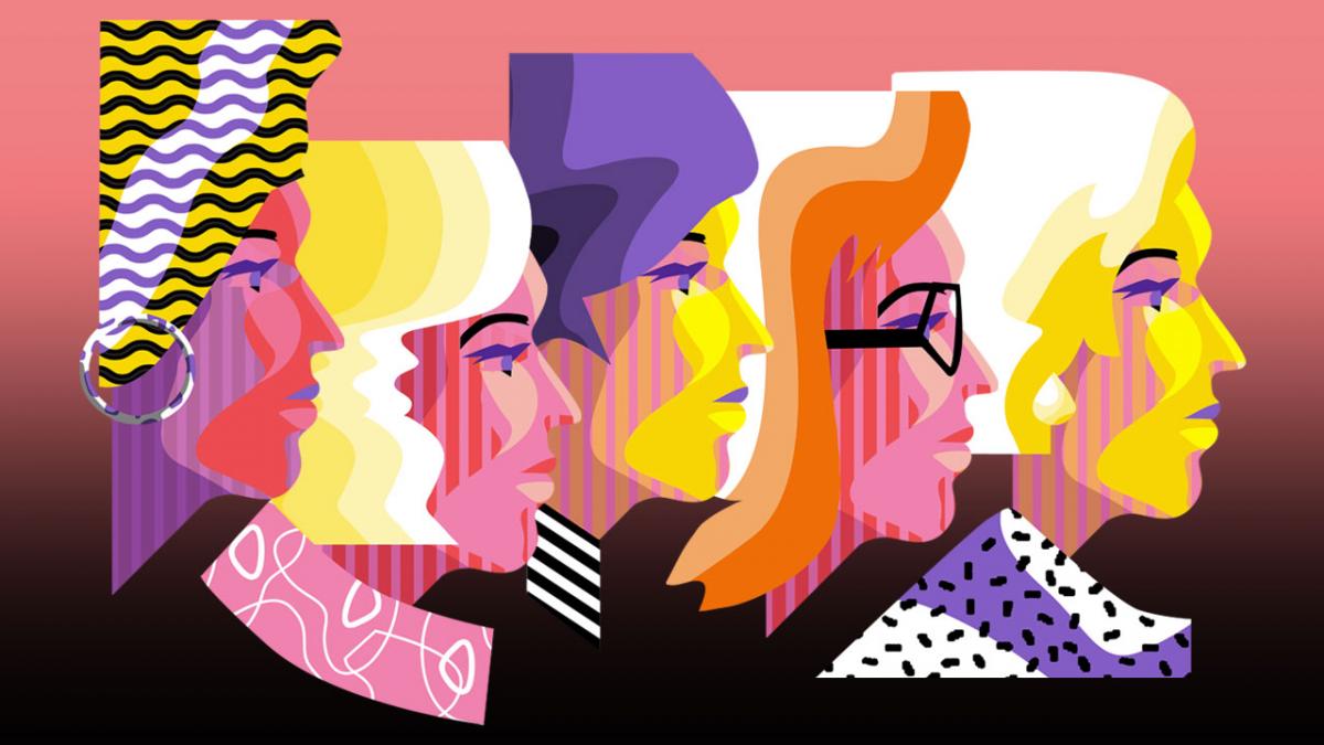 Illustration of Pat Anderson, Rosie Batty, Anna Brown, Rosemary Kayess, Shen Narayanasamy